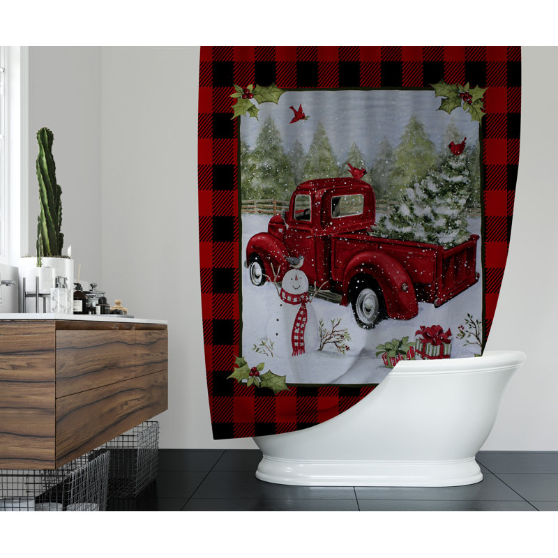 The Holiday Aisle® Antonina Plaid Shower Curtain & Reviews Wayfair